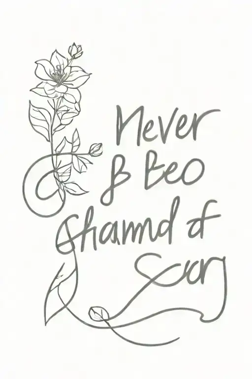 Never be ashamed of a scar. It simply means you were stronger than whatever tried to hurt you. tattoo design idea