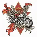 24601 and red flag waving tattoo design idea