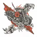 24601 and red flag waving tattoo design idea