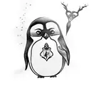 A patronus charm from harry potter, it is a penguin tattoo design idea