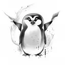 A patronus charm from harry potter, it is a penguin tattoo design idea