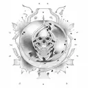 two dates of birth together tattoo design idea