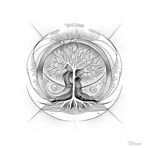 life tree of life human and god creation planets tattoo tattoo design idea