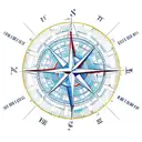 nautical compass and astrology sign Sagittarius star formation. Space theme background tattoo design idea