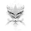 photo realistic “single line drawing” in the style of “moganji” mixed with the style of “Stephen Meakin” Negative Space  tattoo design idea