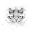 photo realistic “single line drawing” in the style of “moganji” mixed with the style of “Stephen Meakin” Negative Space  tattoo design idea