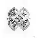 Full Norse sleeve with Odin, Thor, a raven and Norse runes etc... tattoo design idea