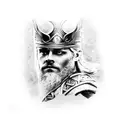 Full Norse sleeve with Odin, Thor, a raven and Norse runes etc... tattoo design idea