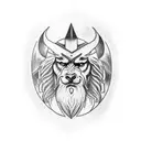 Full Norse sleeve with Odin, Thor, a raven and Norse runes etc... tattoo design idea