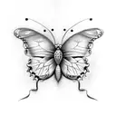 half a Butterfly tattoo design idea