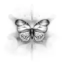 half a Butterfly tattoo design idea