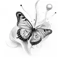 half a Butterfly tattoo design idea