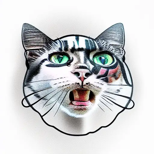 nic cage as a cat tattoo design idea