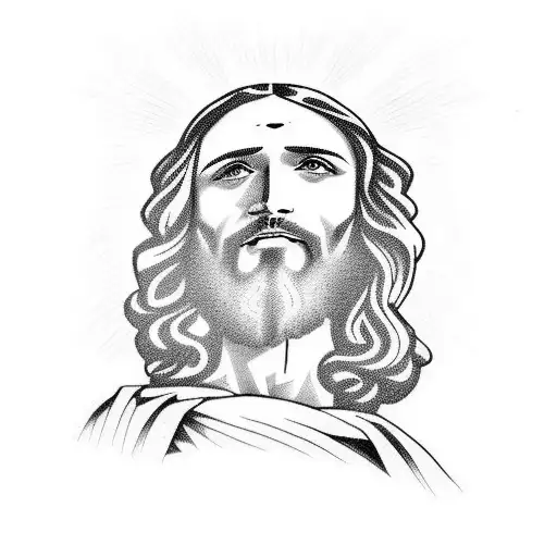 Jesus tattoo design idea