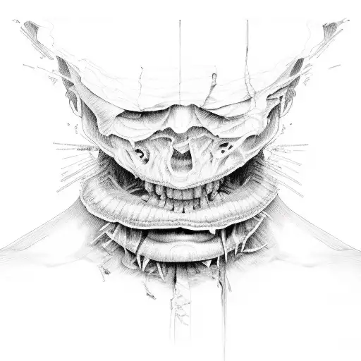 ripped skin tattoo design idea