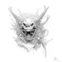 ripped skin tattoo design idea