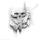 ripped skin tattoo design idea