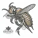 cricket tattoo design idea