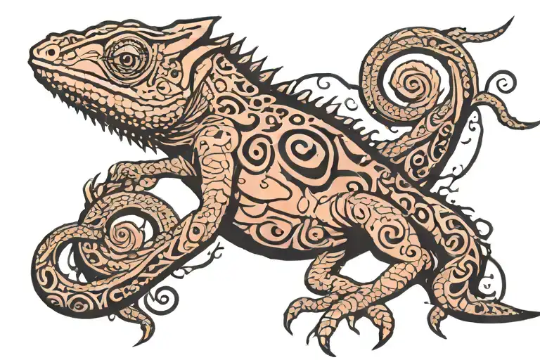 Chameleon Harry potter dark mark tattoo design idea