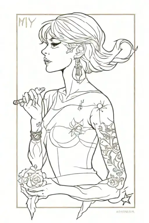 My magic is never giving up ASTA Staria  tattoo design idea