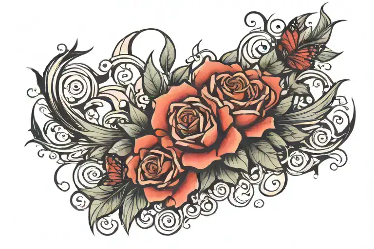 thigh tattoo featuring tattoo design idea