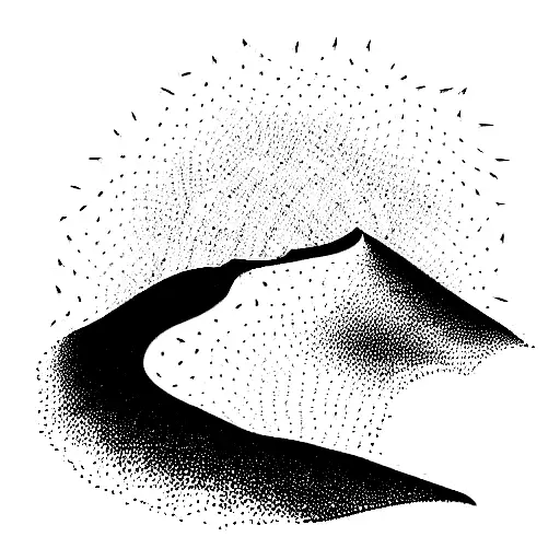 stoner rock desert tattoo design idea