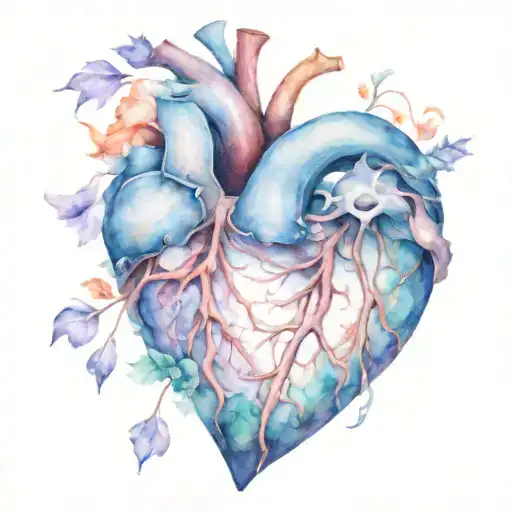a heart that has had a quadruple bypass tattoo design idea