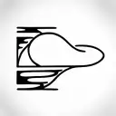 Sunset art deco style tattoo design idea