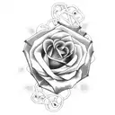 Chains and roses tattoo design idea