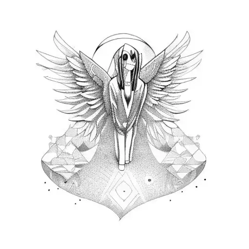 the fallen angel  tattoo design idea
