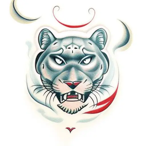 Panther with theeme scarface tattoo design idea