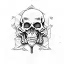 skeleton with broken bones tattoo design idea