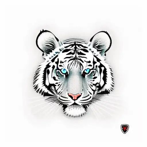 tiger spying on village tattoo design idea