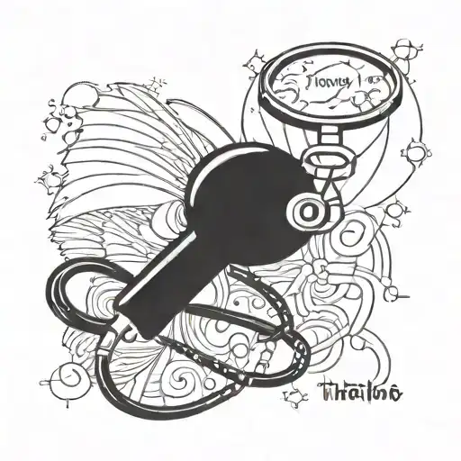 Incorporate a stethoscope and a speech bubble with encouraging words for speech therapy clients tattoo design idea