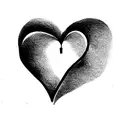 three heart with birthdate number tattoo design idea