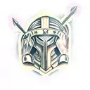 female spartan warrior  tattoo design idea