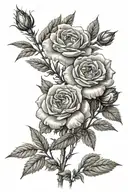 Alberta wild roses, wheat fields, southern Alberta mountains tattoo design idea