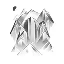 the number 7 sculpted into a mountain tattoo design idea