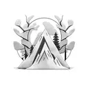 the number 7 sculpted into a mountain tattoo design idea