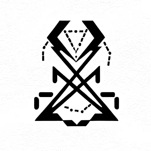 dark dimension illusion tattoo design idea