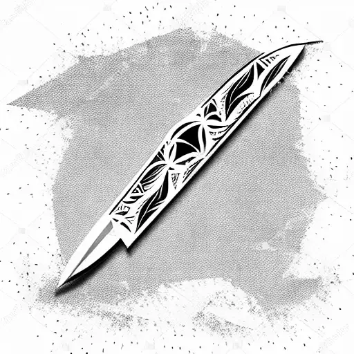switchblade blade dark  tattoo design idea
