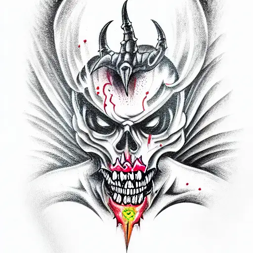  dark demon  tattoo design idea