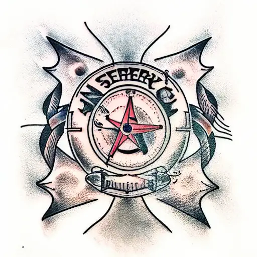 industrial tattoo design idea