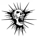  dark switchblade demon tattoo design idea