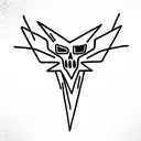  dark switchblade demon tattoo design idea