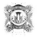 dark tribal dimension  tattoo design idea