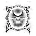 dark tribal dimension  tattoo design idea