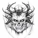  dark switchblade demon tattoo design idea