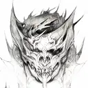 dark switchblade demon tattoo design idea
