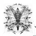 dark dimension illusion tattoo design idea